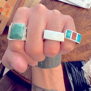 Vintage Taxco modernist square ring size 7